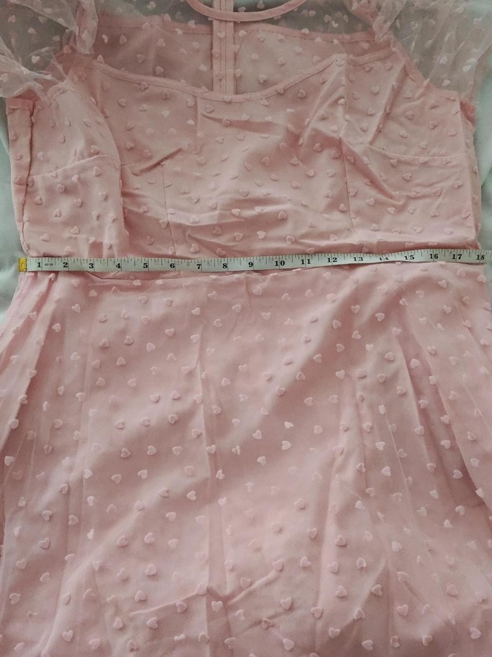 Ibtom Castle Retro 50s Heart Patterned Pink Dress - Picture 4 of 5